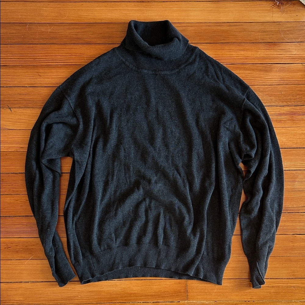 Men's J. Peterman Charcoal Turtleneck Sweater